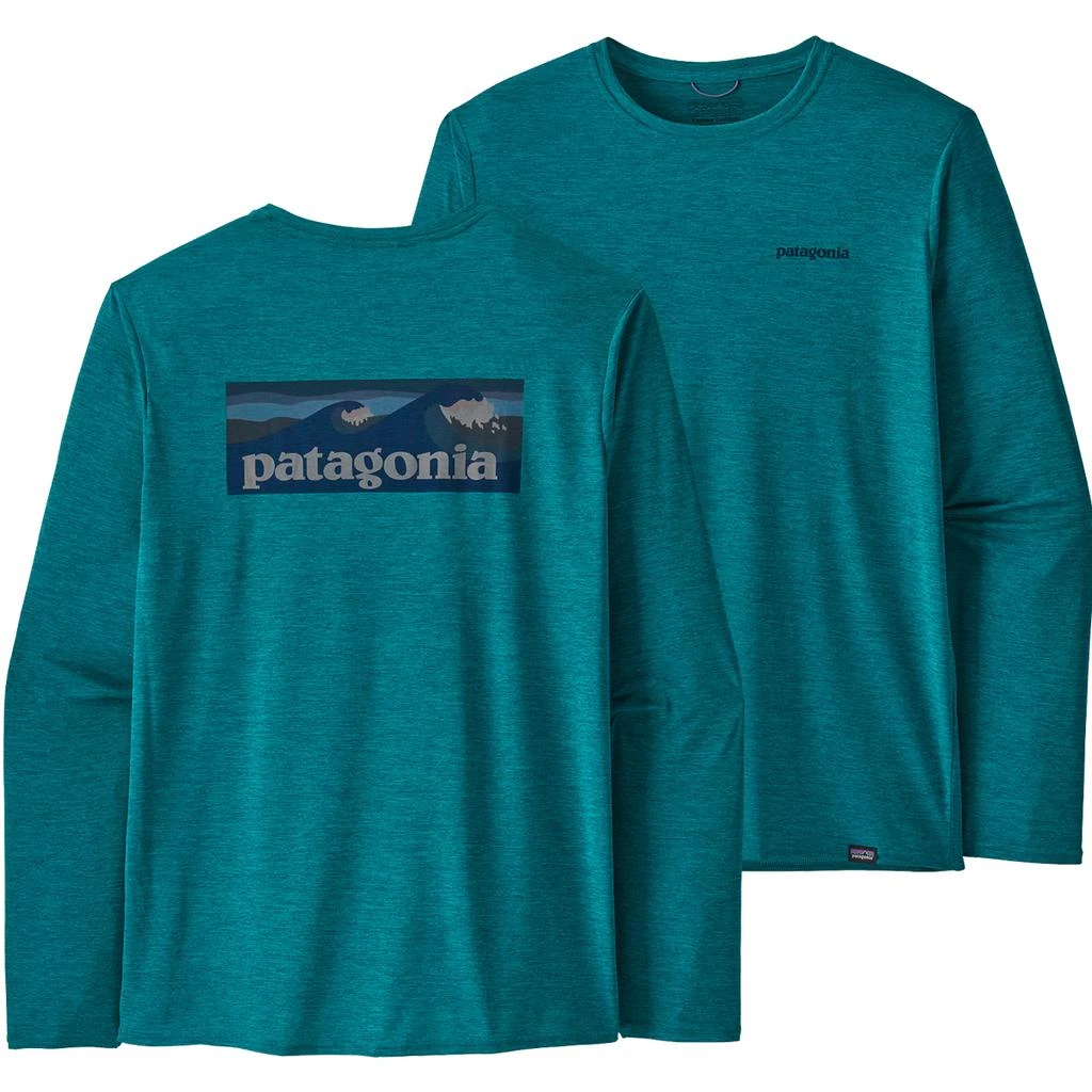 商品Patagonia|Men's Long-Sleeved Capilene Cool Daily Graphic Shirt - Waters,价格¥524,第3张图片详细描述