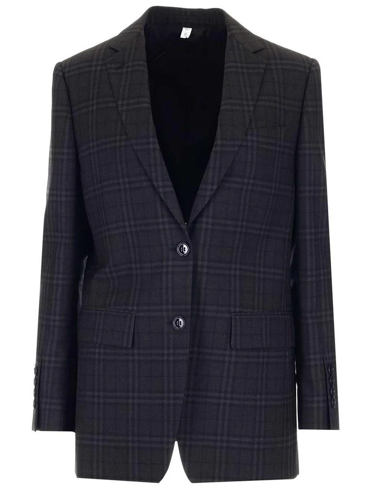 商品Burberry|Burberry Check Single Breasted Blazer,价格¥13616,第1张图片