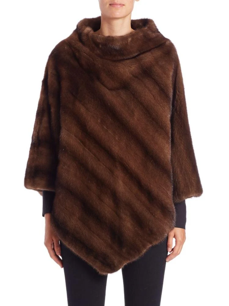 商品Zandra Rhodes|Asymmetrical Mink Poncho,价格¥33700,第1张图片