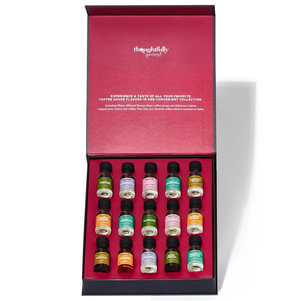 商品Thoughtfully|Gourmet, Coffee Syrups Mega Sampler Variety Gift Set, Set of 15,价格¥358,第3张图片详细描述