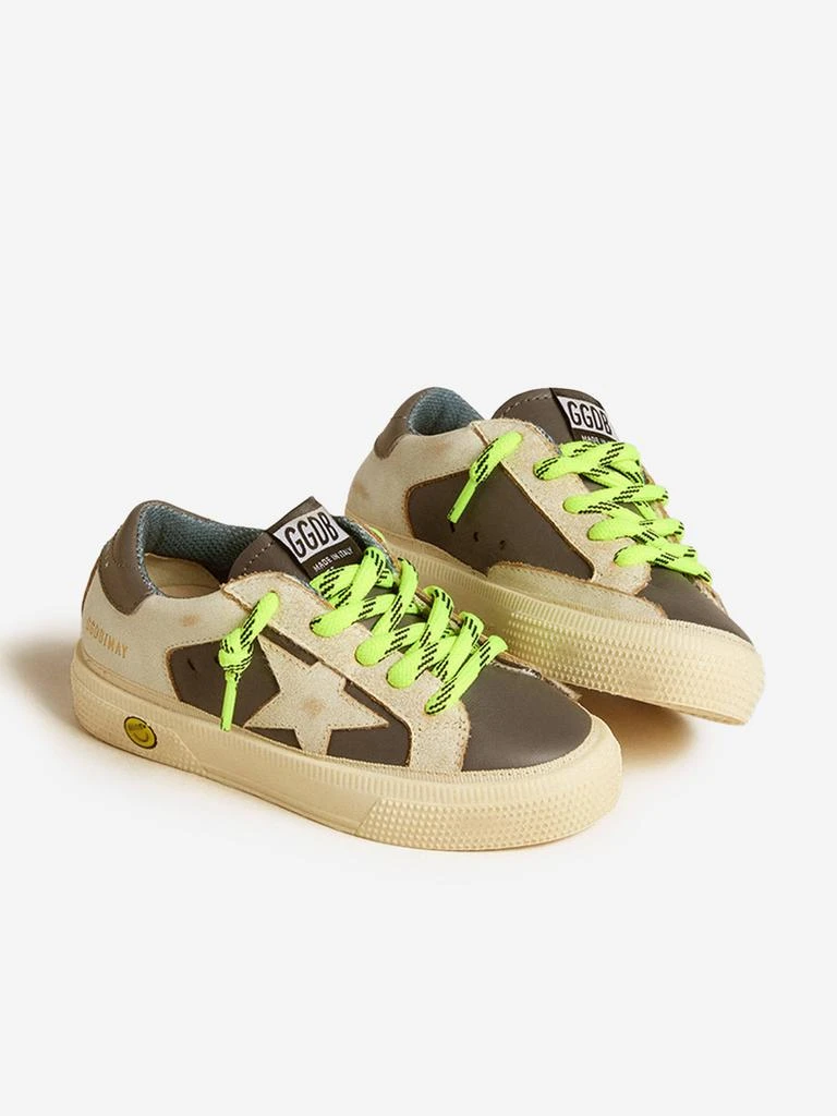 商品Golden Goose|Golden Goose Boys Leather May Trainers in Ivory,价格¥1293,第2张图片详细描述