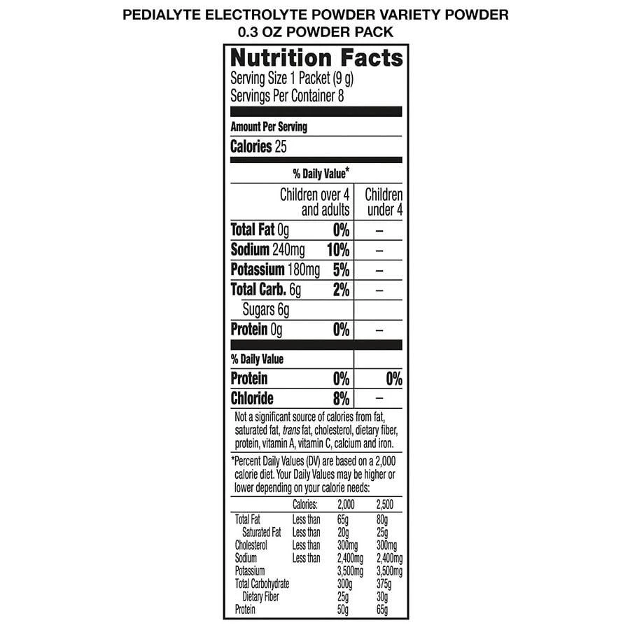 商品Pedialyte|Electrolyte Powder Packets Variety,价格¥82,第5张图片详细描述
