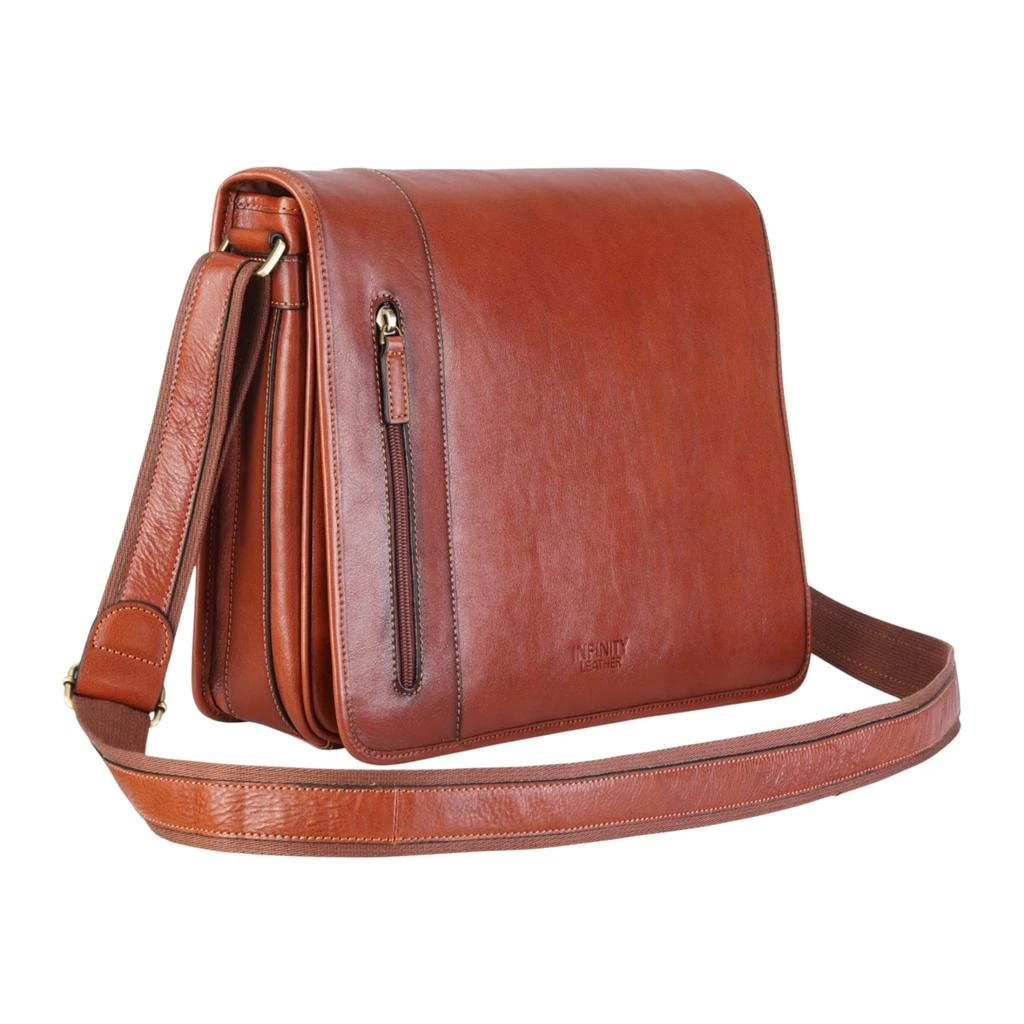 Genuine Leather Tan Laptop Satchel Messenger Shoulder Bag - Astor 商品