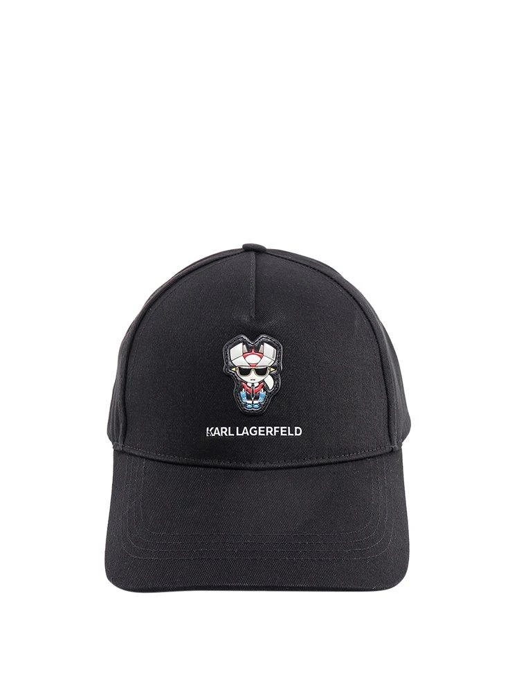 商品Karl Lagerfeld Paris|Karl Lagerfeld Logo-Patch Curved-Peak Baseball Cap,价格¥510,第1张图片