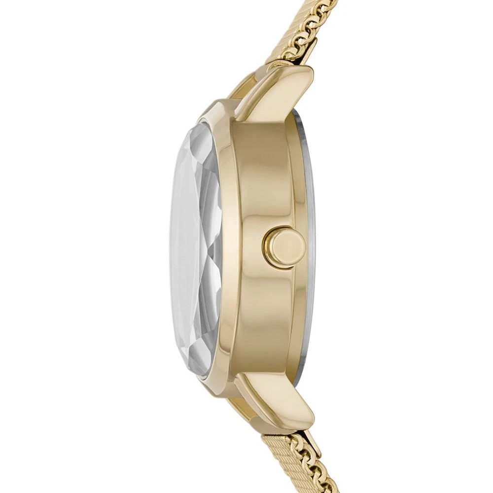 商品DKNY|Women's Soho Three-Hand Gold-Tone Stainless Steel Mesh Watch and Strap Set, 24mm,价格¥695,第4张图片详细描述