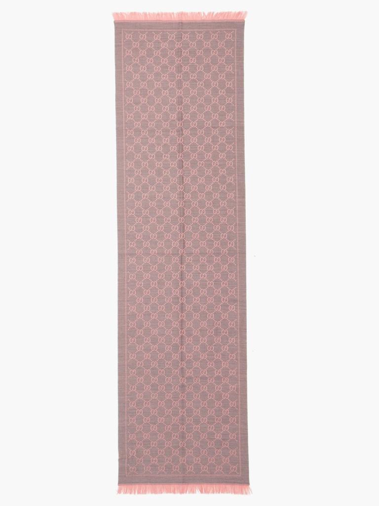 商品Gucci|GG-jacquard reversible wool scarf,价格¥2539,第5张图片详细描述