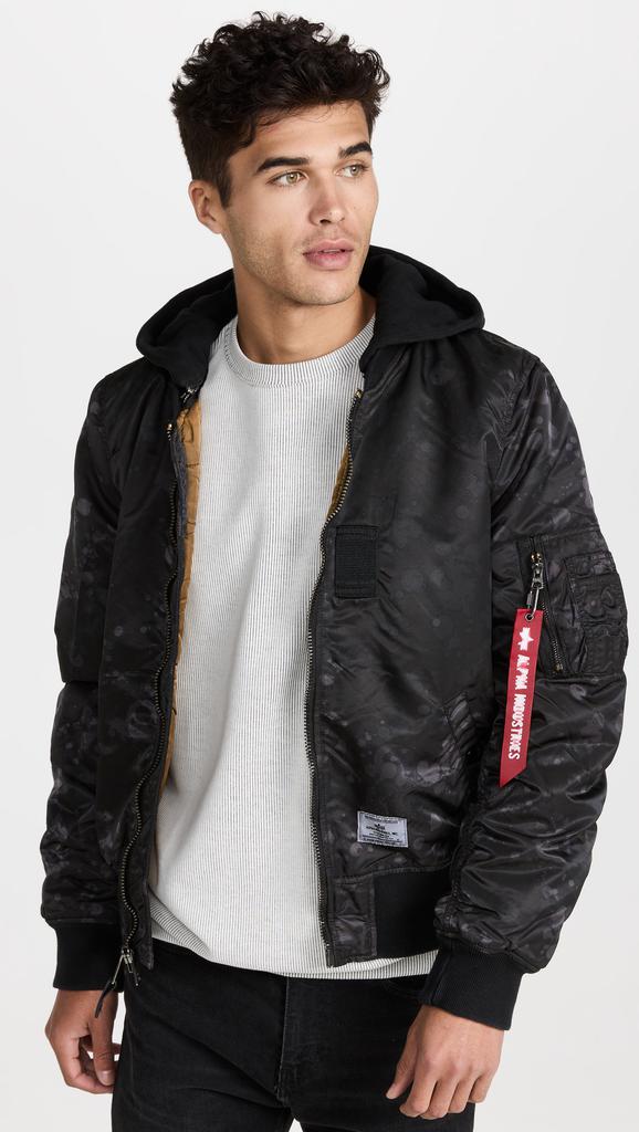 Alpha Industries Ma-1 Hooded Battlewash Flight Jacket商品第2张图片规格展示