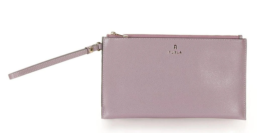 商品Furla|Furla Logo Plaque Zip-Up Clutch Bag,价格¥733,第1张图片