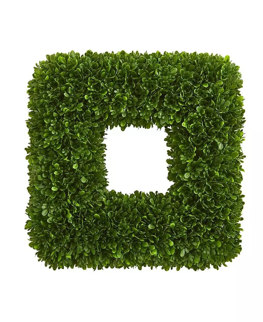 商品NEARLY NATURAL|17" Tea Leaf Square Wreath,价格¥574,第1张图片
