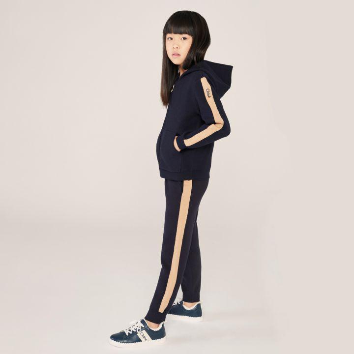 商品Chloé|Navy & Beige Knitted Joggers,价格¥1090-¥1329,第1张图片