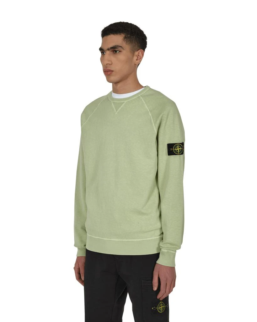 商品Stone Island|Garment Dyed 'OLD' Effect Crewneck Sweatshirt Green,价格¥1202,第2张图片详细描述