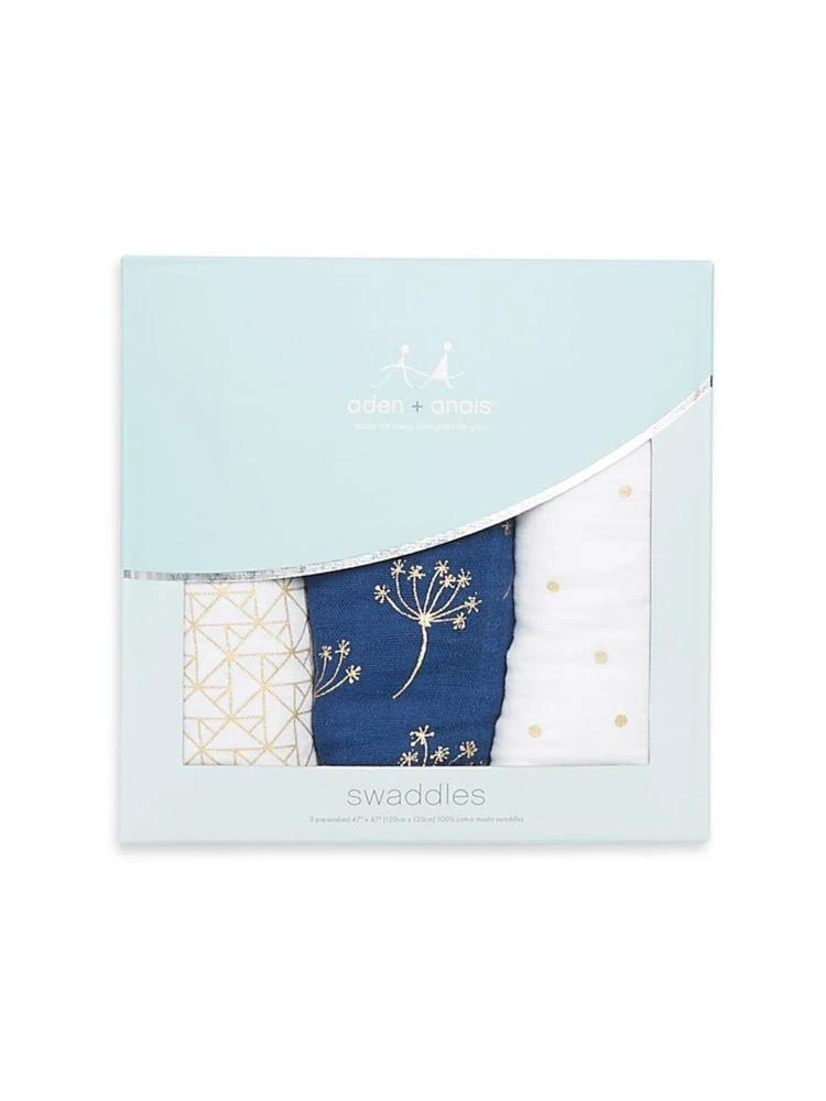 商品aden + anais|Baby's Three-Pack Printed Classic Cotton Swaddle Set,价格¥371,第2张图片详细描述