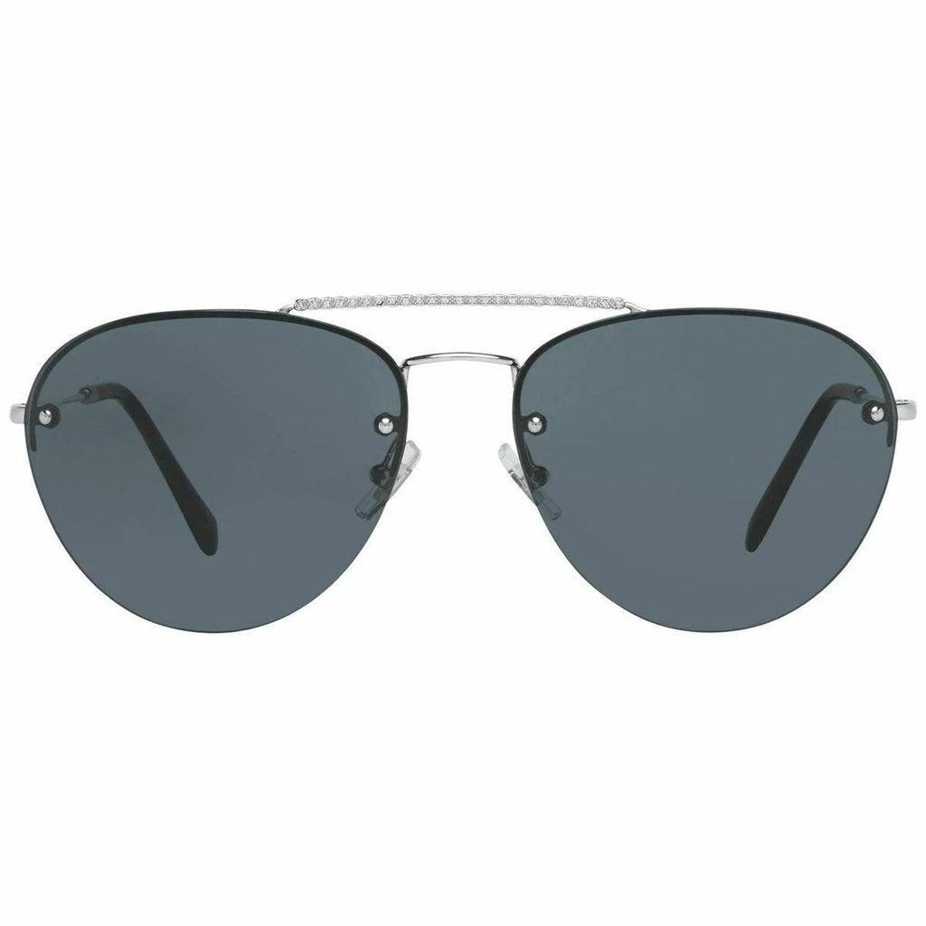 商品Miu Miu|Miu Miu Women's Sunglasses - Core Silver Tone Metal Frame Black Lens | 54US-1BC1A159,价格¥936,第3张图片详细描述