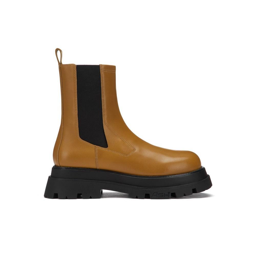 商品Ash|Elite Tall Leather Boots - Golden Brown,价格¥1588,第1张图片
