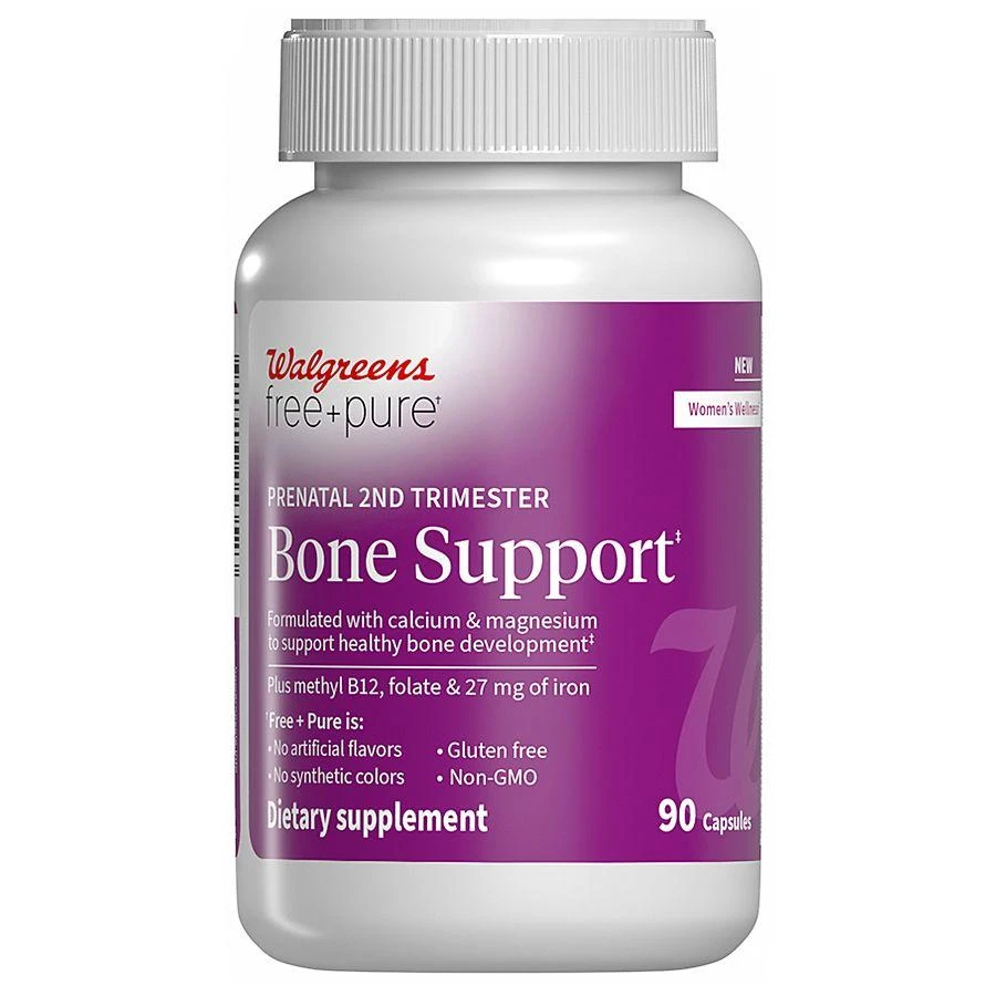商品Walgreens Free & Pure|Prenatal 2nd Trimester Bone Support,价格¥98,第1张图片