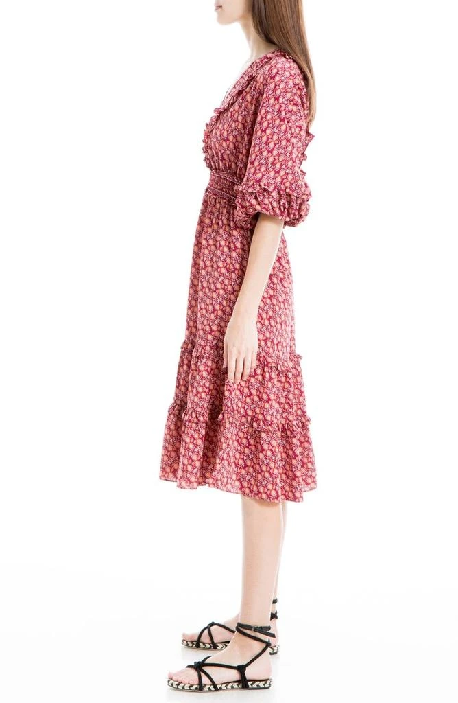 商品MAXSTUDIO|Floral Print Balloon Sleeve Midi Dress,价格¥151,第3张图片详细描述