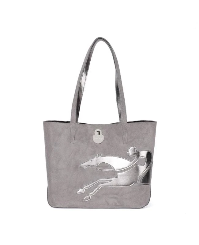 商品Longchamp|Longchamp Shop-It Donna Grey Suede Totes Shoulder Bag L1378884112,价格¥1611,第1张图片