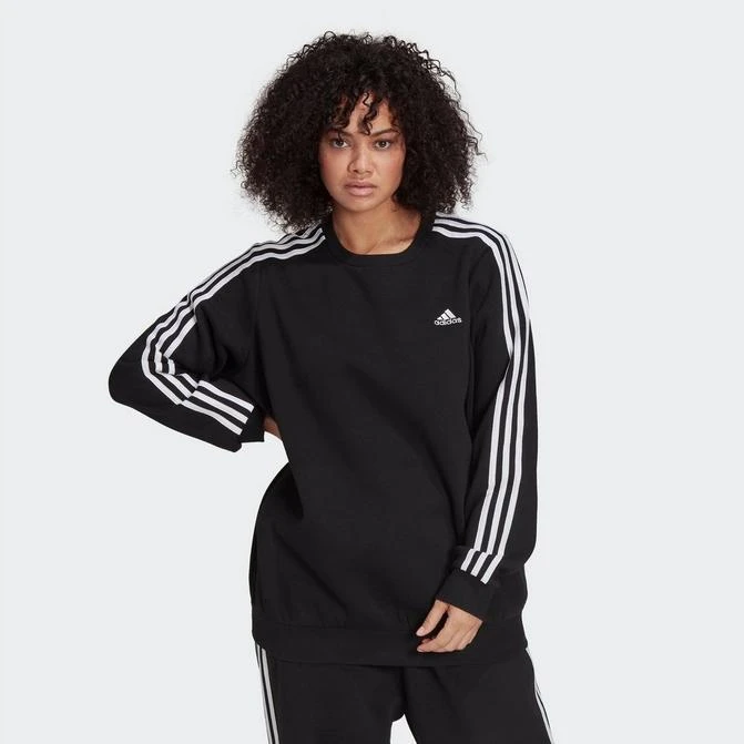 商品Adidas|Women's adidas Essentials 3-Stripes Fleece Crewneck Sweatshirt (Plus Size),价格¥337,第1张图片