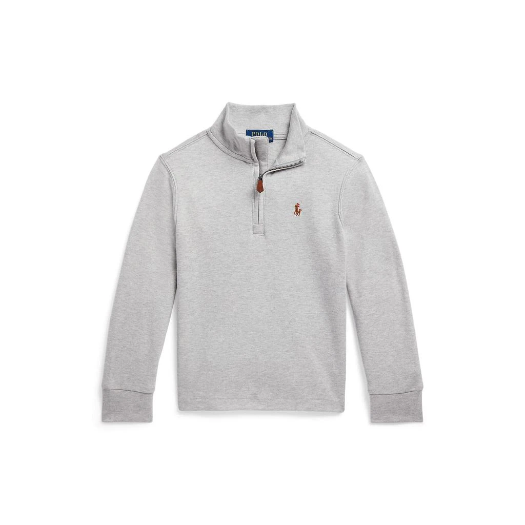商品Ralph Lauren|Cotton Interlock 1/4 Zip Pullover (Little Kids),价格¥231,第1张图片