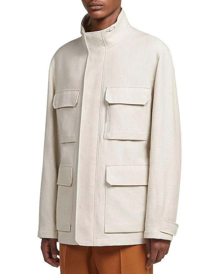 商品Zegna|Linen & Wool Padded Field Jacket,价格¥28239,第1张图片详细描述