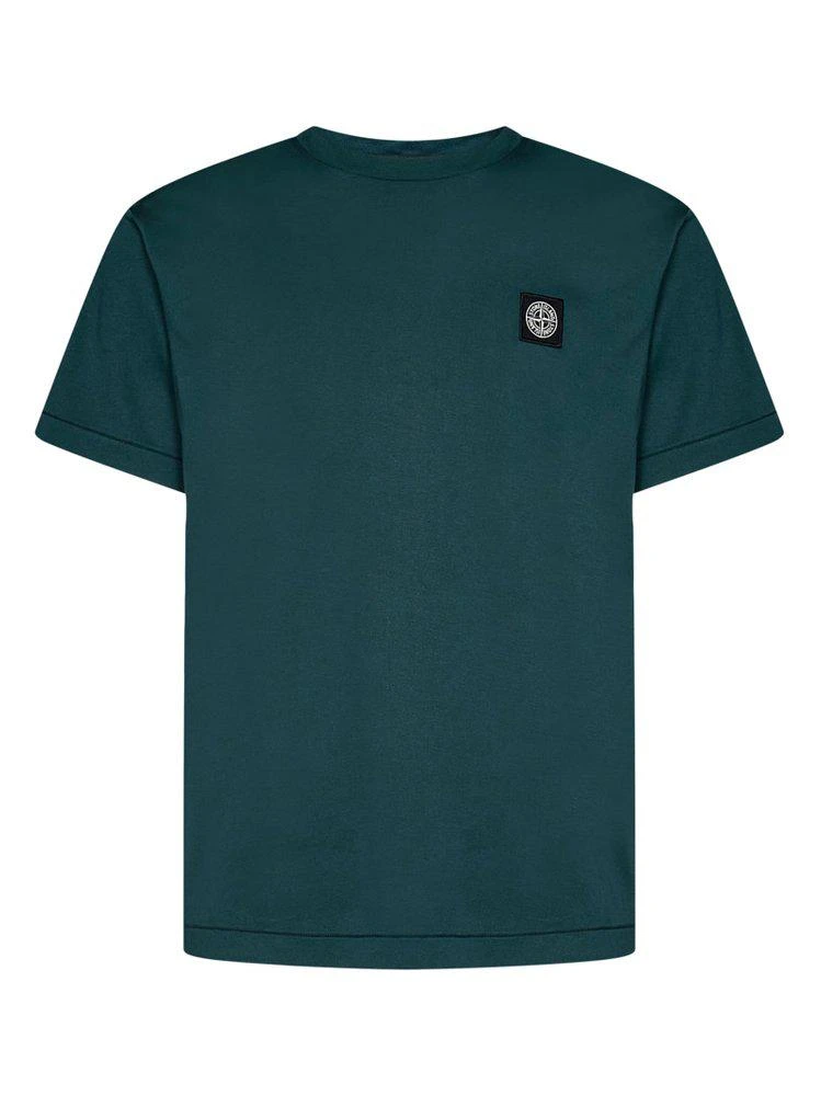 商品Stone Island|Stone Island Logo-Patch Crewneck T-Shirt,价格¥1334,第1张图片