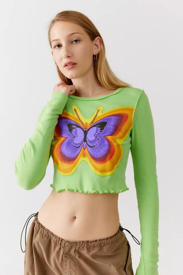 商品Urban Outfitters|UO Fawn Butterfly Fitted Long Sleeve Tee,价格¥180,第3张图片详细描述