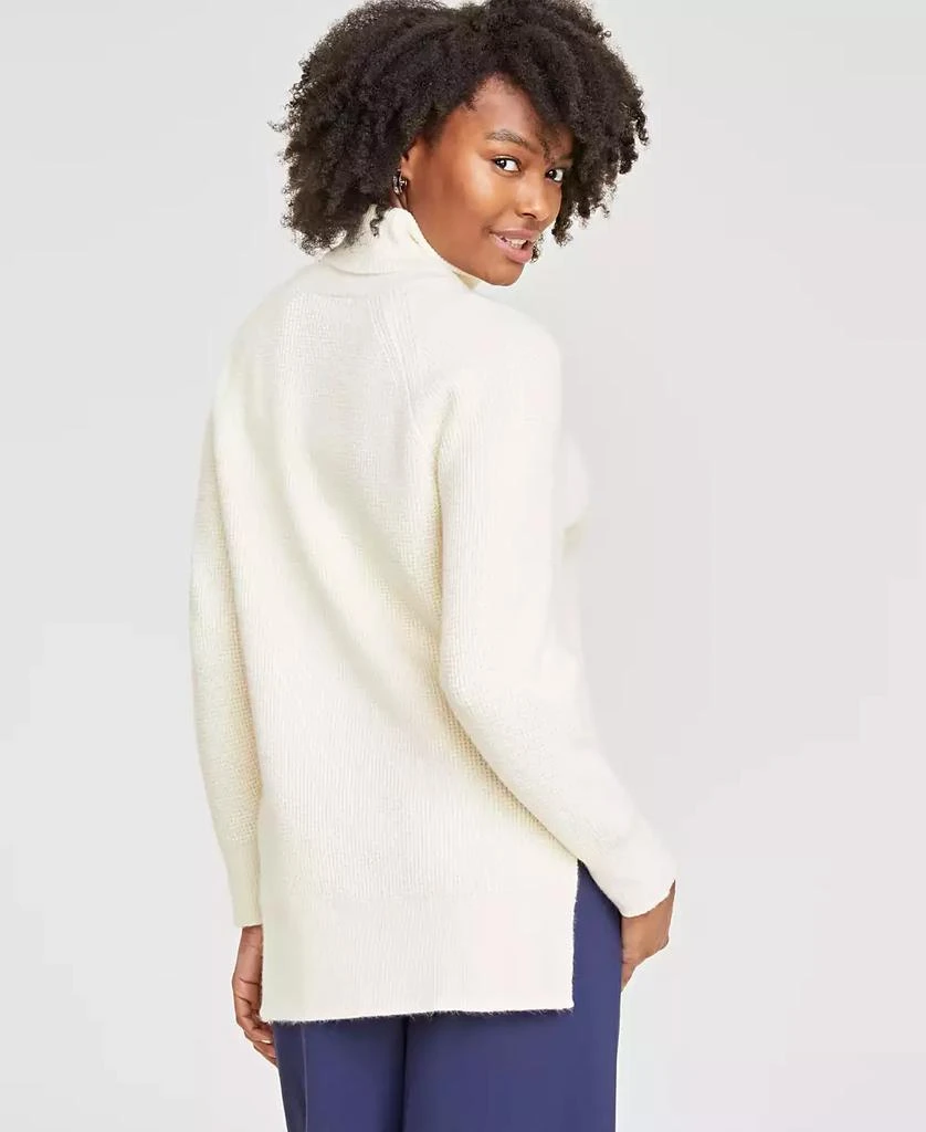 商品On 34th|Women's Turtleneck Waffle-Knit Tunic Sweater, Created for Macy's,价格¥156,第2张图片详细描述