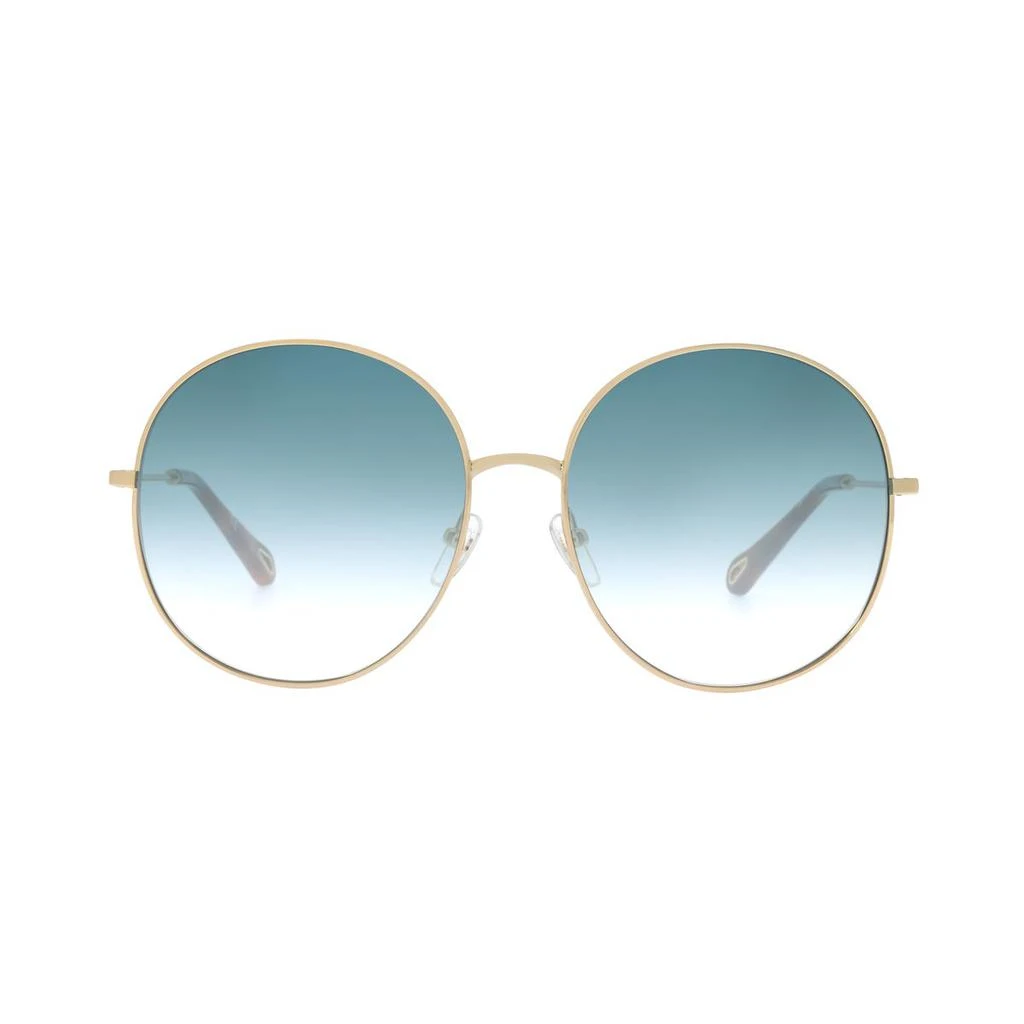 商品Chloé|Chloe Women's Gold And Blue Gradient Metal Sunglasses CE171S-838,价格¥724,第1张图片