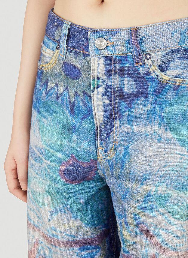 商品Our Legacy|Hank Grüner Digital Chalk Print Jeans in Blue,价格¥2124,第7张图片详细描述