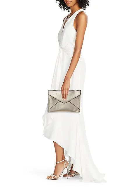商品Rebecca Minkoff|Leo Metallic Leather Envelope Clutch,价格¥712,第2张图片详细描述