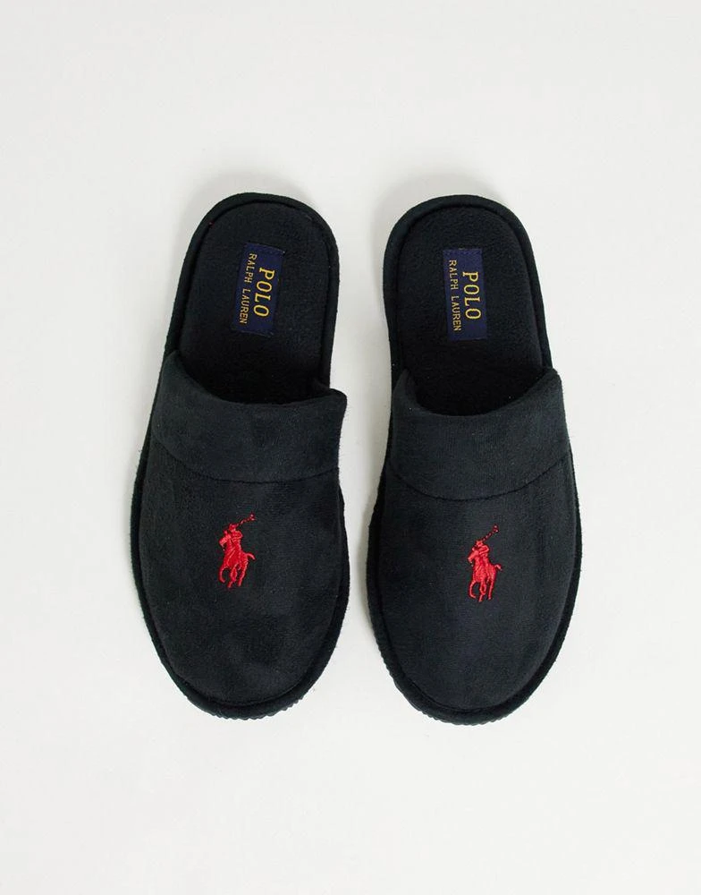 商品Ralph Lauren|Polo Ralph Lauren sunday scuff II slip on slippers in black,价格¥291,第4张图片详细描述