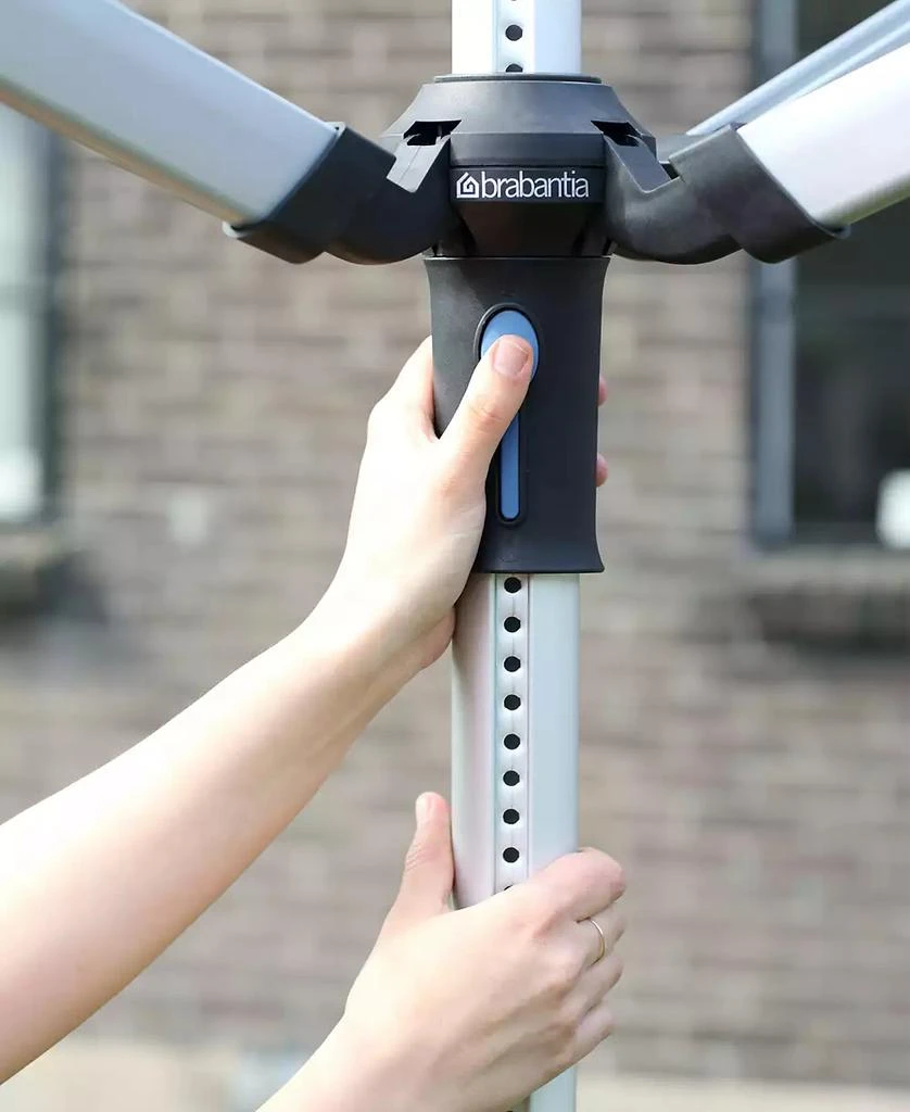商品Brabantia|Rotary Lift-O-Matic Clothesline - 197', 60 Meter with Metal Ground Spike and Protective Cover Set,价格¥1959,第2张图片详细描述