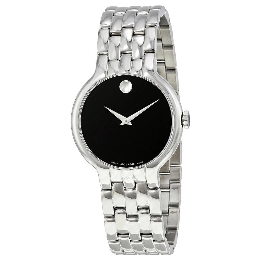 商品Movado|Classic Black Dial Stainless Steel Men's Watch 0606337,价格¥2001,第2张图片详细描述