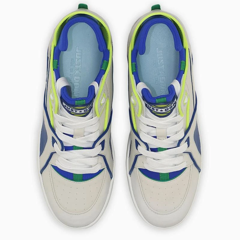 商品Just Don|White/blue Mid Tennis JD2 sneakers,价格¥1172,第3张图片详细描述