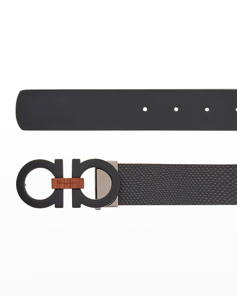 商品Salvatore Ferragamo|Men's Gancini Reversible Leather Belt,价格¥3901,第5张图片详细描述