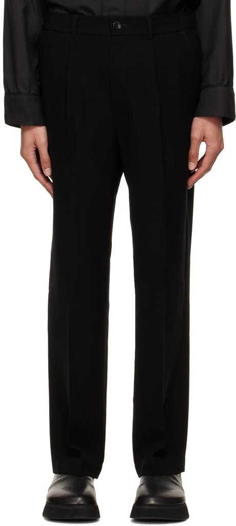 商品n.hoolywood|Black Tapered Easy Trousers,价格¥1775,第1张图片