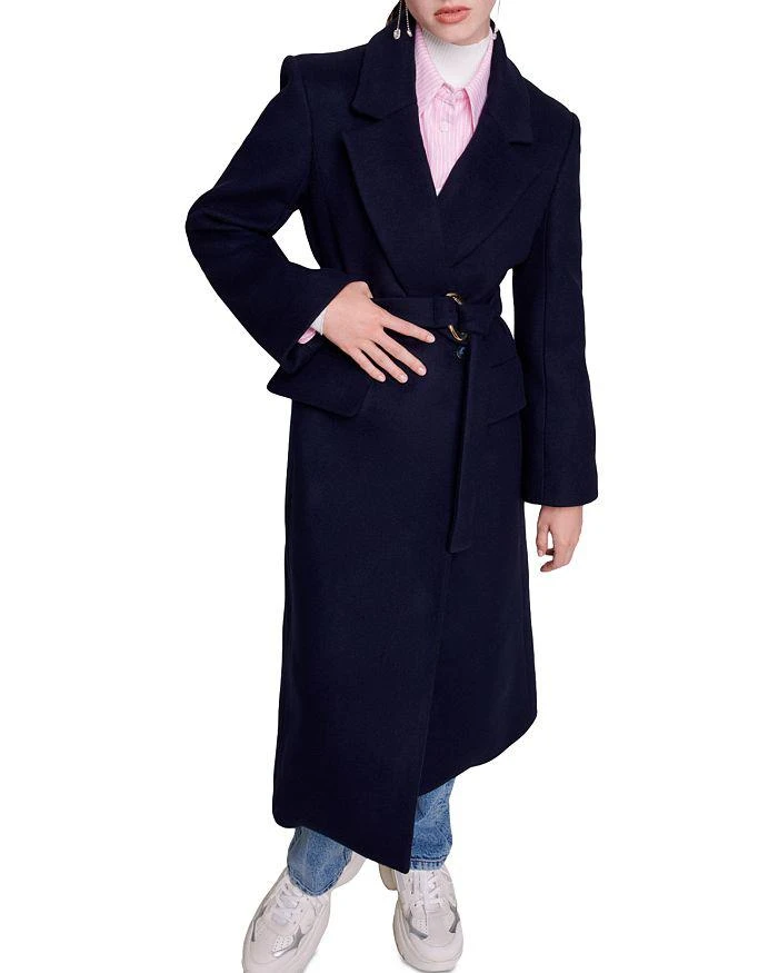 商品Maje|Giblue Double Breasted Belted Coat,价格¥3501,第5张图片详细描述