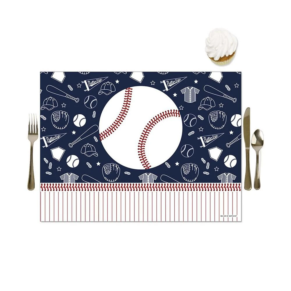 商品Big Dot of Happiness|Batter Up - Baseball - Party Table Decorations - Party Placemats - 16 Ct,价格¥157,第1张图片