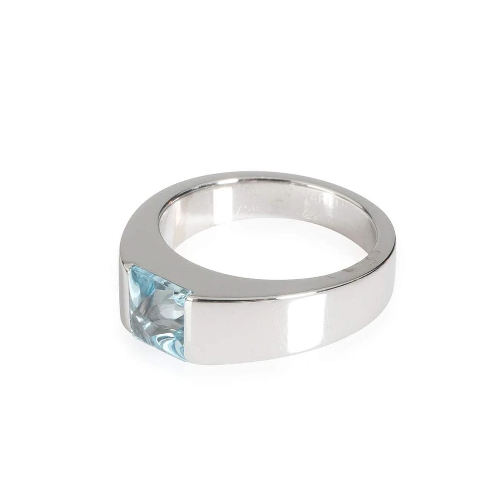 商品[二手商品] Cartier|Cartier 18k White Gold Aquamarine Tank Ring Size EU 50,价格¥13263,第3张图片详细描述