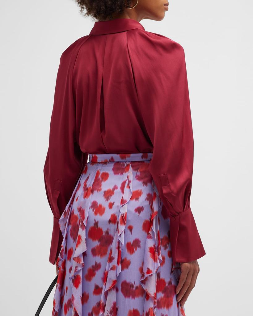 Chelsie Draped Raglan-Sleeve Blouse商品第6张图片规格展示