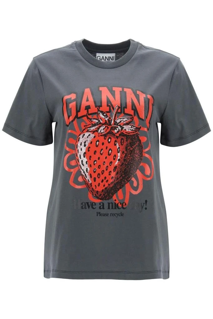 商品Ganni|T-shirt with graphic print,价格¥511,第1张图片