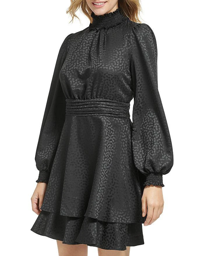 商品Karl Lagerfeld Paris|Mock Neck Printed Dress,价格¥555,第1张图片