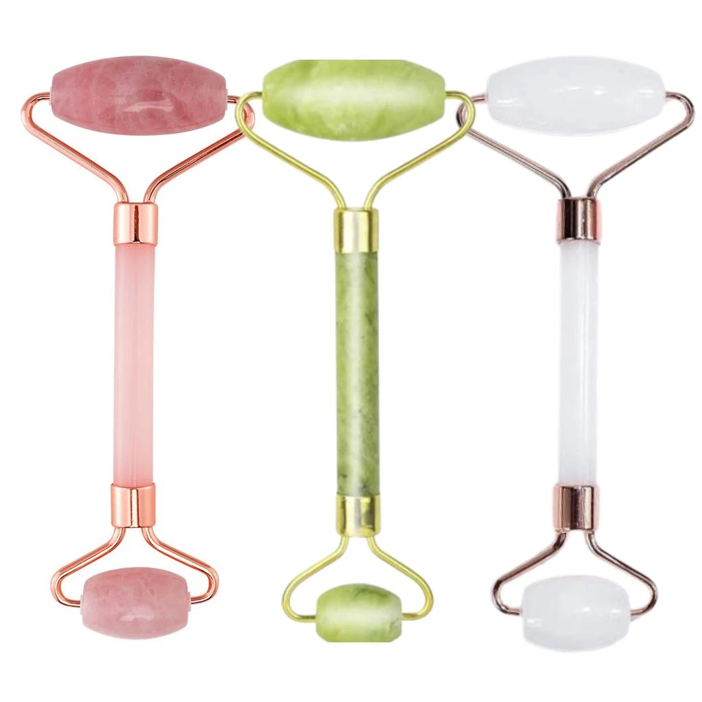 商品Lovery|3 Pack of Rose Quartz Facial Roller, Jade Beauty Roller and Opal Anti-Aging Roller,价格¥260,第1张图片