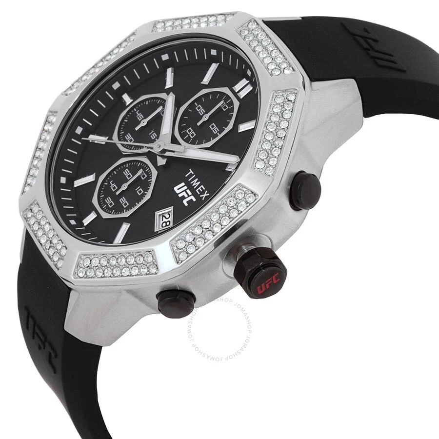 商品Timex|UFC King Chronograph Quartz Crystal Black Dial Men's Watch TW2V99300JR,价格¥1205,第2张图片详细描述