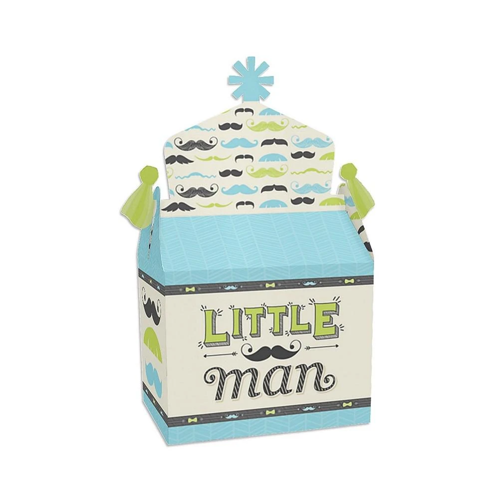商品Big Dot of Happiness|Dashing Little Man Mustache Party - Treat Box Party Favors - Baby Shower or Birthday Party Goodie Gable Boxes - Set of 12,价格¥142,第1张图片
