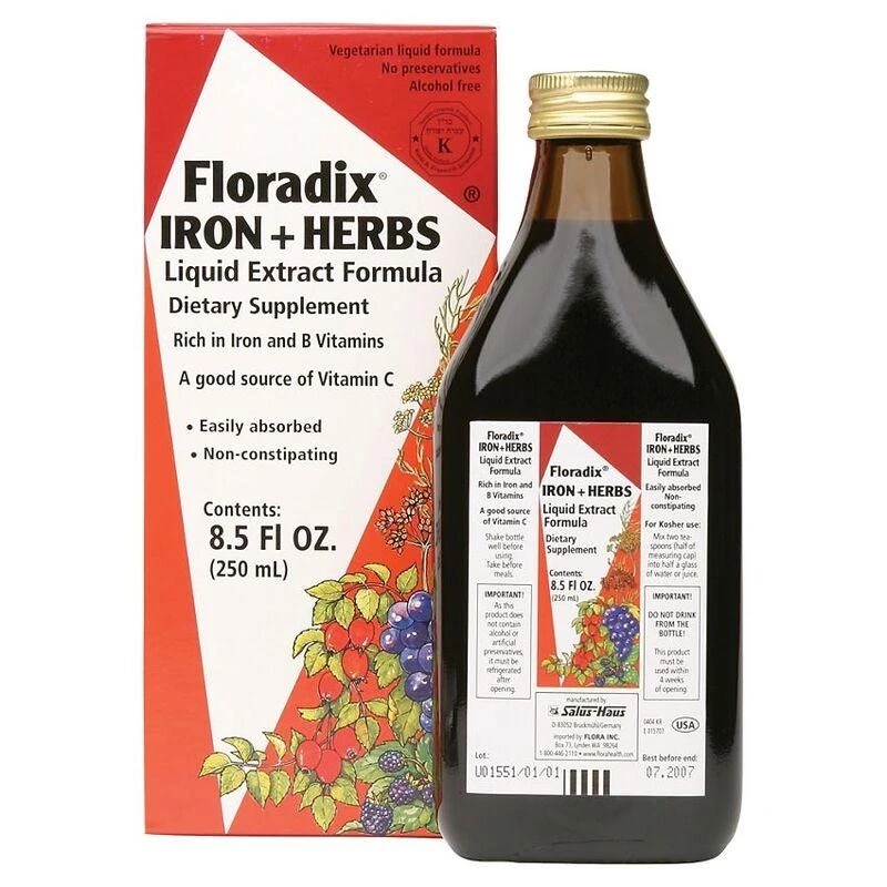 商品Floradix|Floradix 铁元 液体铁和维生素配方 250ml,价格¥237,第1张图片