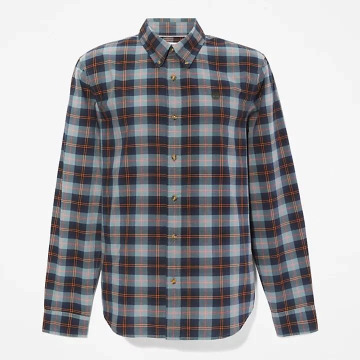 Eastham River Stretch Checked Shirt for Men in Green 商品