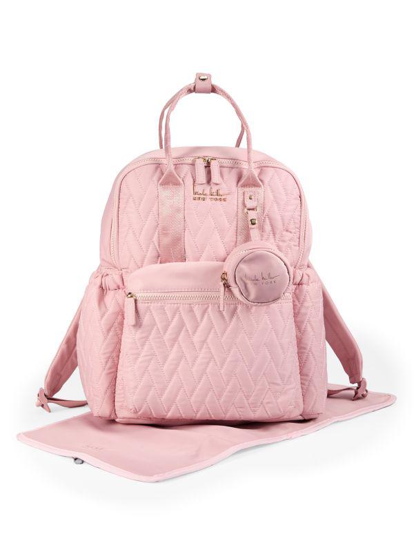 Nicole Miller New York Quilted Diaper Backpack Nicole Miller New York Multi Piece Backpack Diaper Bag  main image 3