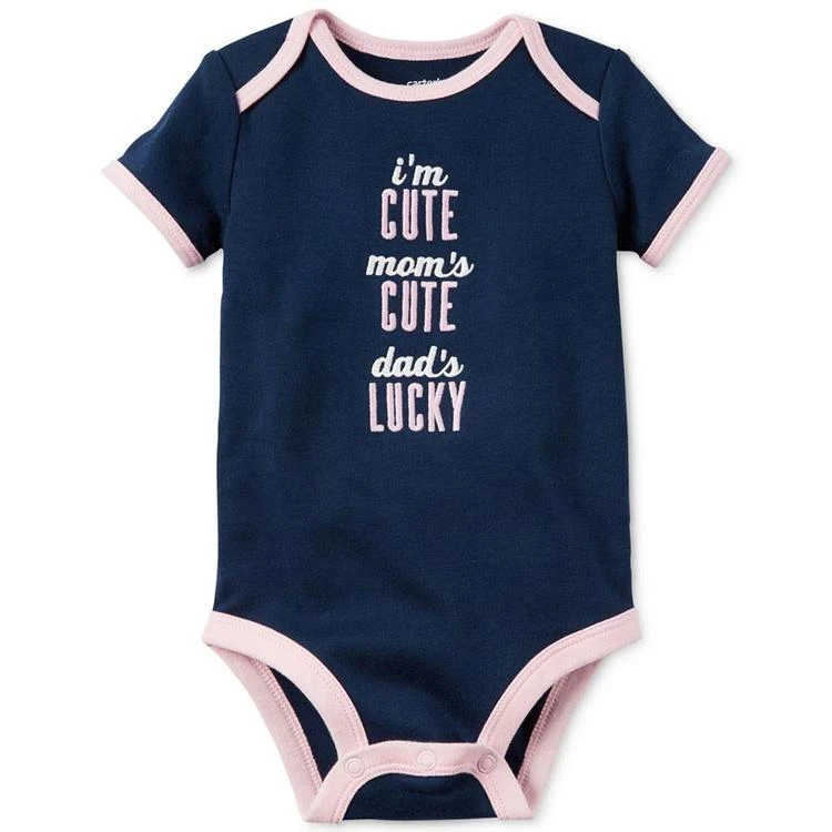 商品Carter's|I'm Cute Mom's Cute Bodysuit, Baby Girls (0-24 months),价格¥27,第1张图片