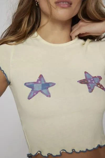 商品Kimchi Blue|Kimchi Blue Star Applique Baby Tee,价格¥219,第5张图片详细描述